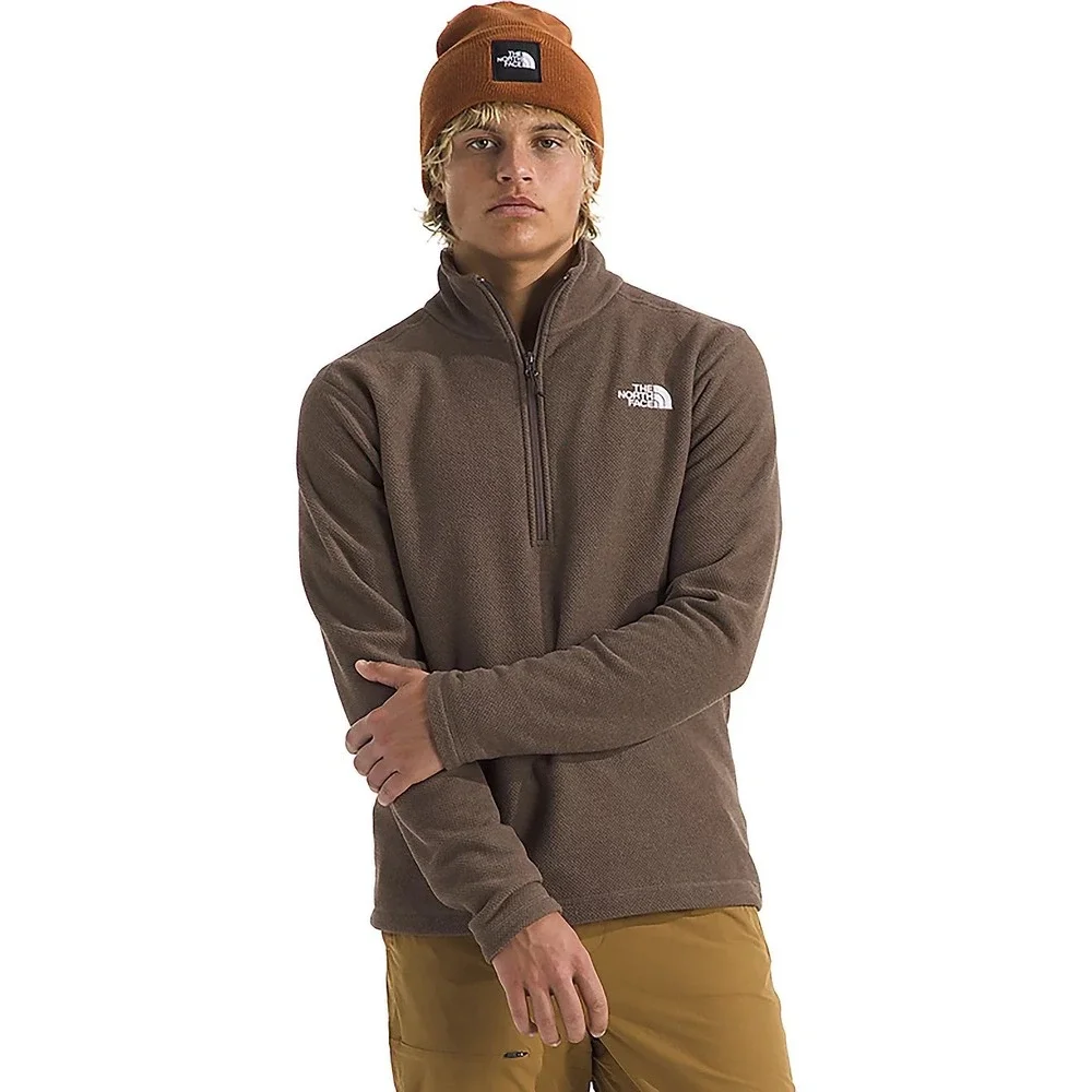 The‎ North Face Textured Cap Rock 1/4 Zip Smokey Brown Large New With Tags